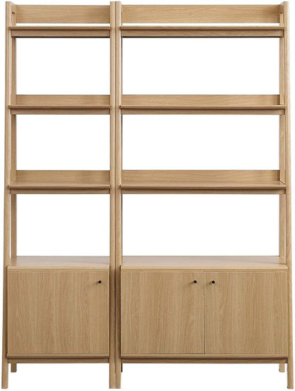 Modway Bookshelf Display Cases in Oak - Set of 2