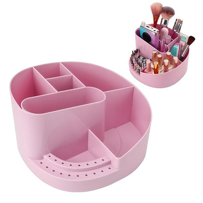 ANGNYA Nail Drill Holder with 7 Compartments & 18 Holes Nail Drill Bit Holder, Professional Nail Desk Storage Organizer Box Case for Nail Station, Salon and Home Use