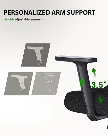 Marsail Ergonomic Office Chair Ergonomic Gaming Chair with Lumbar Support, 2D Headrest, Adjustable Armrests, Contoured Seat Cushion, Computer Desk Chair with Wheels for Home and Office, Pack of 20