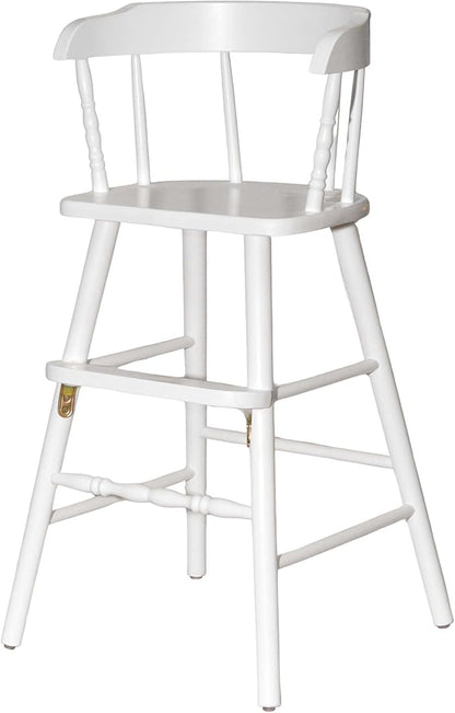 Sargent's Sons Amish Style Wooden Youth Chair, Desk Chair, Youth Dinning Chair with Step & Arms (White Finish)