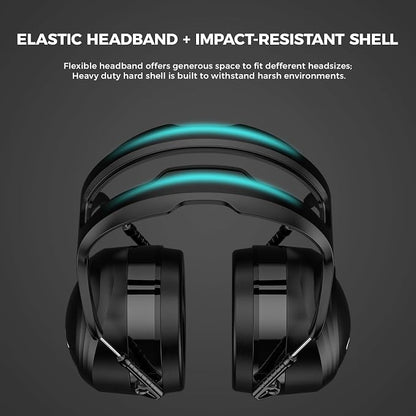 ProCase Extra Large SNR 37dB Noise Cancelling Headphones NRR 30dB Ear Muffs | Hearing Protection for Adults Noise Reduction, Wide Size Adjustment and Comfortable