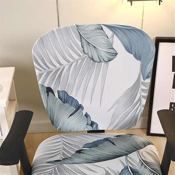 Jinzio Computer Office Chair Cover - Split Protective & Stretchable Cloth Polyester Universal Desk Task Chair Chair Covers Stretch Rotating Chair Slipcover, Strong Blue