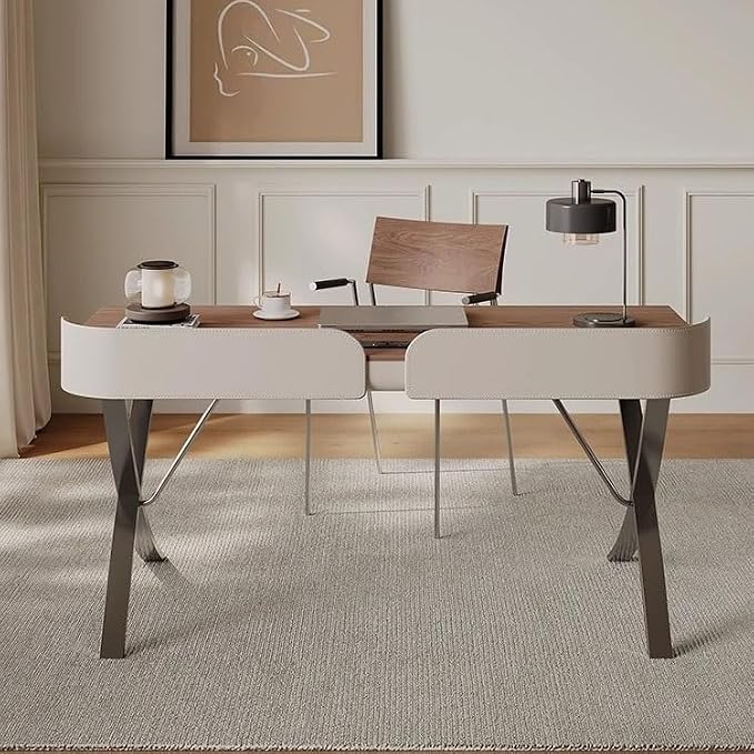 Desk Organizers Minimalist Desk Light Luxury Modern Living Room Wabi-sabi Style American Large Board Desk Home Study Desk Computer Desk Office Desk Standing Desk(120 * 60 * 74cm)