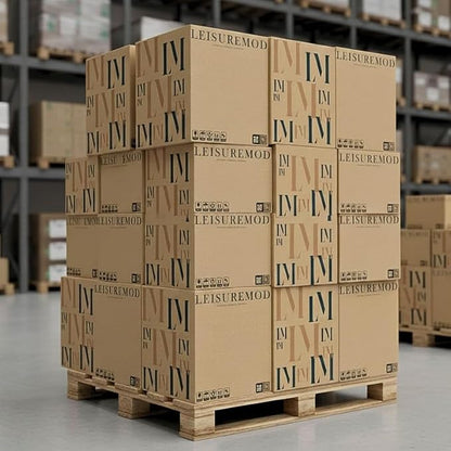 LeisureMod Modern High-Back Leather Office Chair - Swivel & Adjustable Executive Desk Chair with Gold Frame, Ergonomic Design for Home & Office (Black, Pallet (x30))
