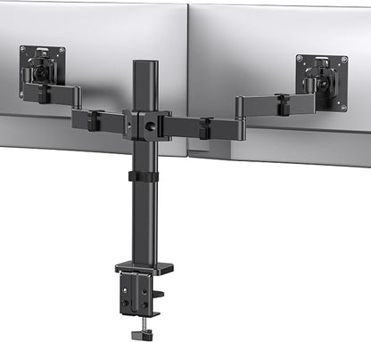 ErGear Dual Monitor Stand for 17-32 inch, Dual Monitor Mount with Adjustable Tilt, Swivel, Rotation, Tiered Arms for Extra Height, Supports 22 lbs per Arm