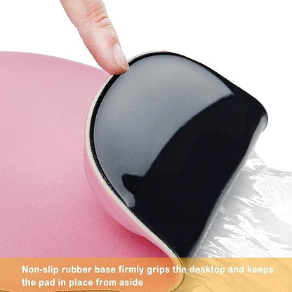 Office Mousepad with Gel Wrist Support - Ergonomic Gaming Desktop Mouse Pad Wrist Rest - Design Gamepad Mat Rubber Base for Laptop Computer -Silicone Non-Slip Special-Textured Surface (08Navy)