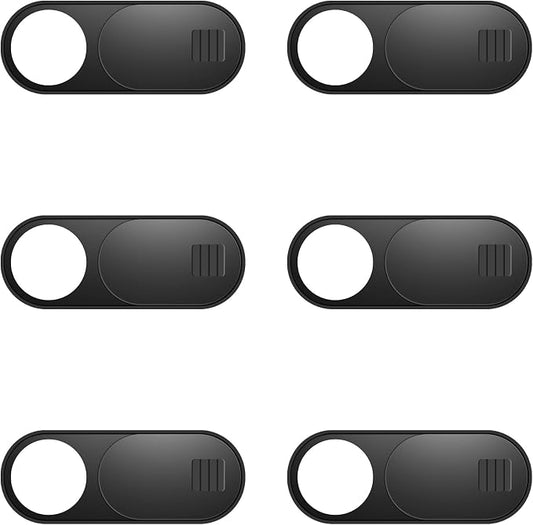 ZUCUCUC Laptop Camera Cover Slide, Camera Cover, 6 Pack Ultra Thin Webcam Cover Slide for Laptop, Desktop, PC, Tablet, Smartphone, Protect Your Privacy and Security(Black)