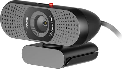 wegear Full HD 1080p Webcam for PC, Laptop & Desktop, Built-in Dual Microphones, Privacy Cover, 85°FOV, Fixed Focus, Plug & Play USB-A Computer Camera for Zoom, Teams, FaceTime, Google Meet, Streaming