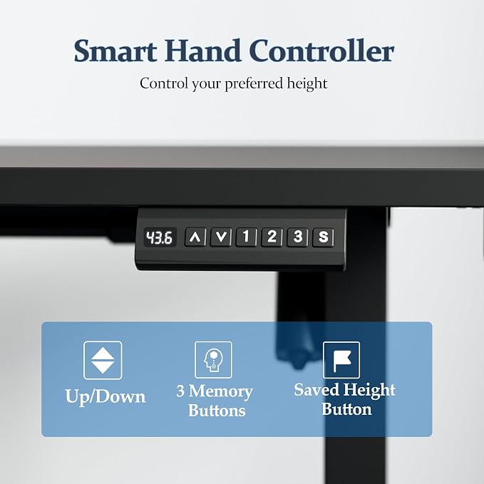 Klicelor L Shaped Standing Desk 75 x 61 Inch, Electric Height Adjustable Corner Desk for Home Office Workstation, Ergonomic Sit Stand Computer Table with Memory Controller, Black