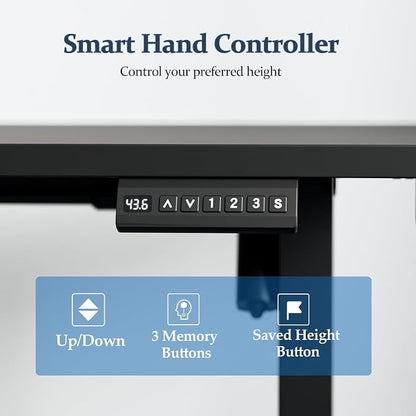 Klicelor L Shaped Standing Desk 75 x 61 Inch, Electric Height Adjustable Corner Desk for Home Office Workstation, Ergonomic Sit Stand Computer Table with Memory Controller, Black