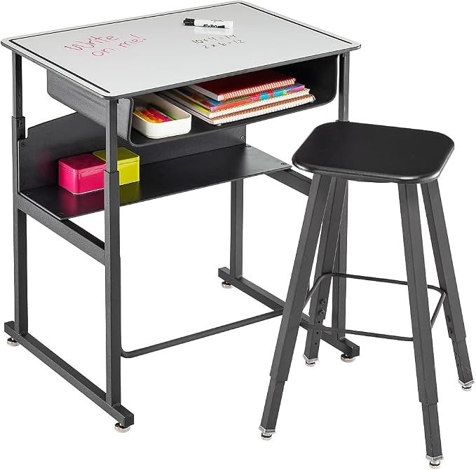 Safco Alphabetter Desk, 28" x 20", Dry Erase Classroom and Home School Desk