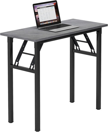 Need Small Desk, 31.5 x 15.7 Inches No Assembly Foldable Writing Table,Sturdy and Heavy Duty Folding Computer Desks for Small Space/Home Office/Dormitory AC5LB(80 * 40)