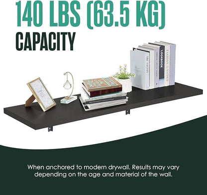 Houseables Wall Mounted Desk, Murphy Desk, Wall Mounted Folding Table, Laundry Folding Table, Fold Down Work Bench, Foldable Mount Station, Floating Bar, Hanging, Dining, Kitchen, Clothes, 48x16 Black