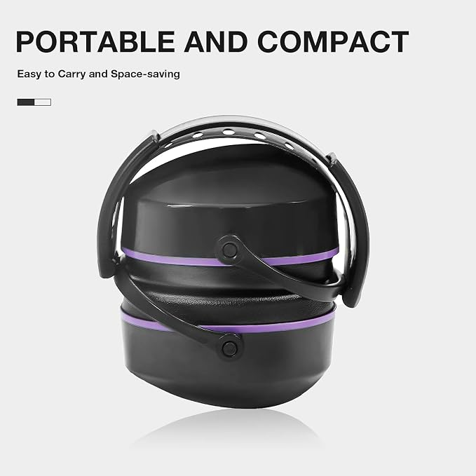 LYSIAN 31dB Hearing Protection Earmuffs, Foldable Adjustable Safety Ear Muffs for Shooting, Construction, Lawn Mowing, Adults