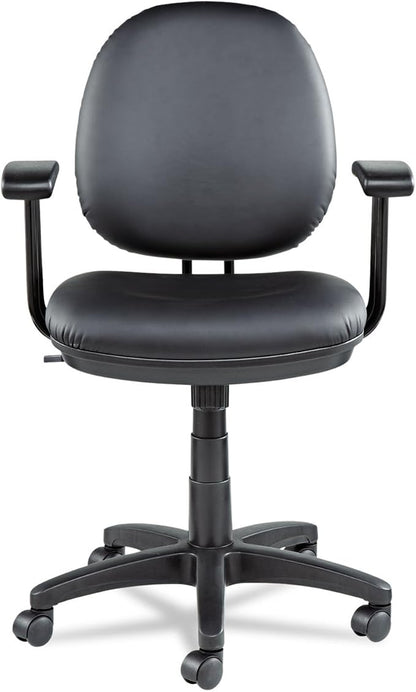 Alera IN4819 Interval Series Swivel/Tilt Task Chair, Leather, Black