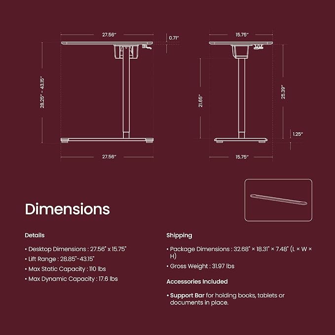 TopJob AnyDesk Nest Pro Sit Standing Desk, Portable Folding Stand Desk with Hidden Wheels, Computer Workstations, Home Use, Couch Side Table, Bedside Table, Kitchen Prep Table, Cordless (Mint)