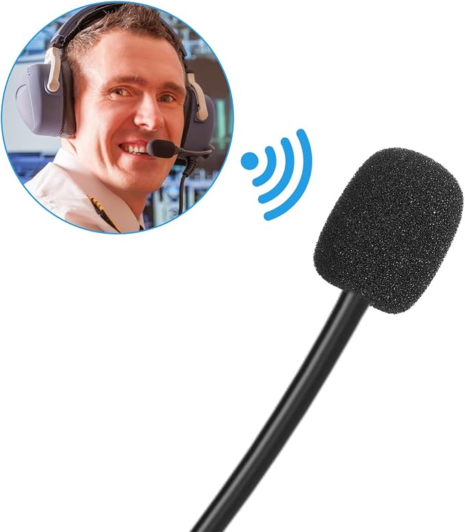 20 Pcs Microphone Covers Foam, Headset Mic Foam Cover High Density Noise Reduction Mic Cover High Density Lapel Headsets Microphones Windscreen