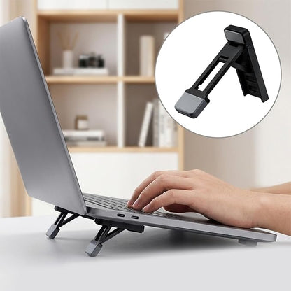2PCS Keyboard Riser Tilt, Foldable Keyboard Riser Stand for Desk, Adjustable Mini Portable Laptop Feet with Anti-Slip Pads Three Tilt Angle for Most Keyboards Office Accessories (Black)