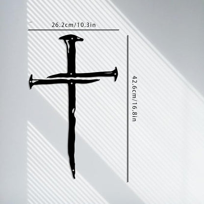 RESACO Wall Cross Jesus Crosses Wall Decor Religious Metal Wall Art Minimalist Decorations for Church Home Office Baptism Decor Gift for a Christian