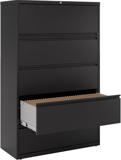Lorell Telescoping Suspension Lateral Files - 5-Drawer