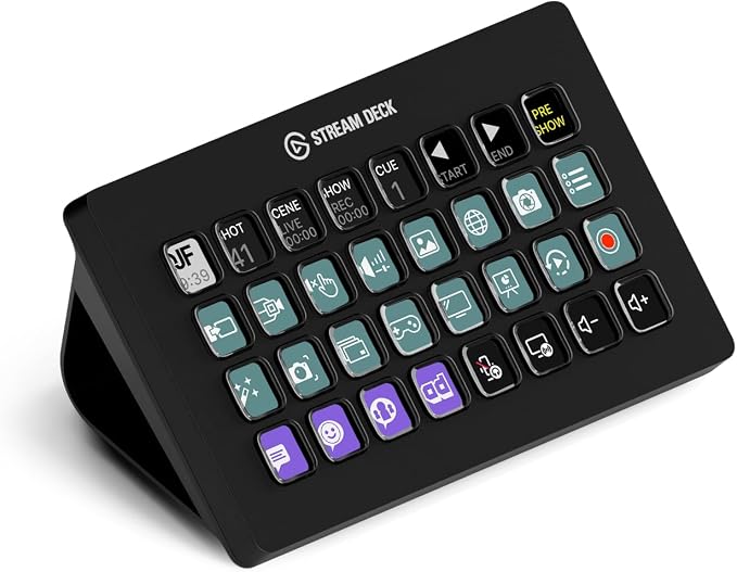 Elgato Stream Deck XL Advanced Studio Controller, 32 Keys | Instantly trigger unlimited actions, Powerful integrations, Visual feedback, Custom icon packs, Works with Mac and PC