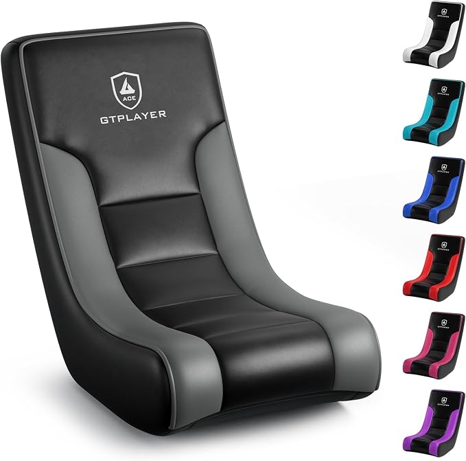 GTPLAYER Floor Rocker Gaming Chair – Adjustable Angle Limiter, Ultra Lightweight Ergonomic Floor Rocking Game Seat for Gaming and Lounging, Black