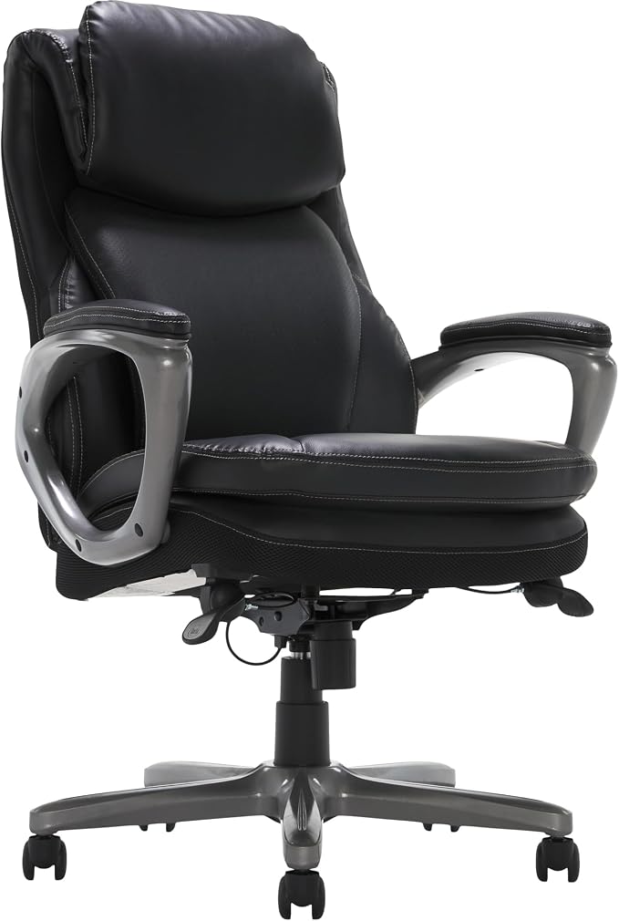 Serta® Smart Layers™ AIR Arlington Executive Chair, Black/Pewter