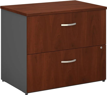 Bush Business Furniture Series C 2 Drawer Lateral File Cabinet in Hansen Cherry, Locking Document Storage for Home or Professional Office