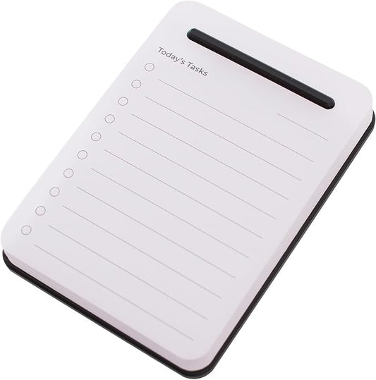 Unstoppable Tasks – 31 Blank Daily To-Do Cards with Aluminum Desk Card Holder, Minimalist Office Productivity To-Do Cards, Modern Desk Gift for Teams, Managers & Students (Black)