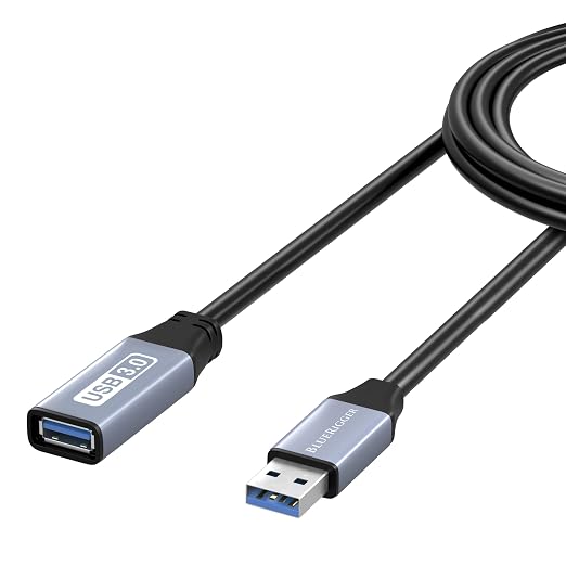 BlueRigger USB 3.0 Extension Cable (3FT - 2 Pack, 5 Gbps, in-Wall CL3 Rated, Type A Male to Female Cord) - Short USB Repeater Extender for VR Headset, Printer, Hard Drive, Keyboard, Mouse, Xbox