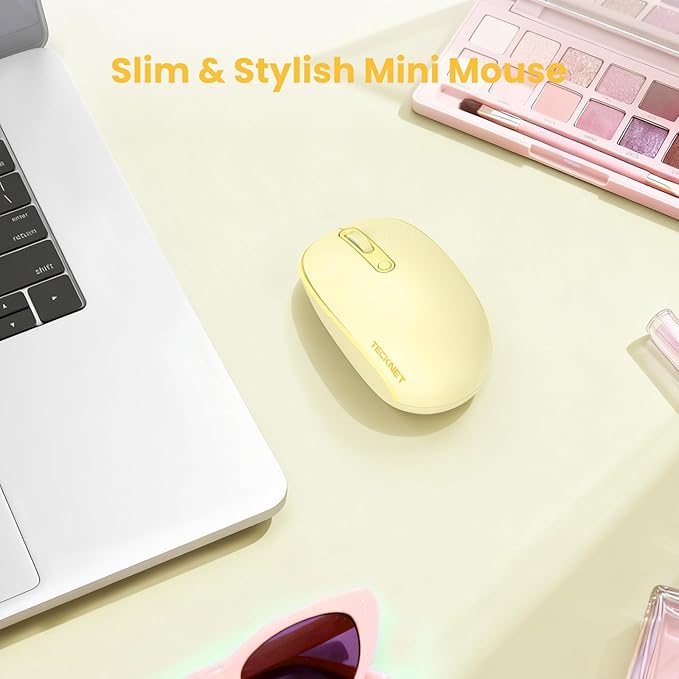 TECKNET Wireless Mouse,Bluetooth Mouse (BT5.3/5.0 & 2.4G) with USB Receiver Silent Optical Computer Mice，Wide Compatibility