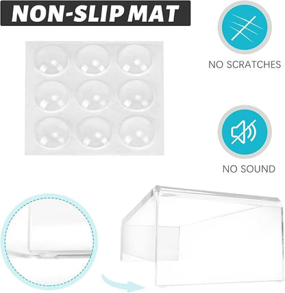 Acrylic Monitor Stand Riser Anti-Cat Laptop Cover Protector, Crystal Clear Laptop Stand, 16 inch Computer Monitor Riser for Home Office