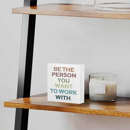 mmiishe Office Decorations for Work Positive Affirmations Motivational Gift | Encouragement Gifts for Women Cheer Up Gifts for Friend Mentor Coworkers Leader Coach Office Decor Birthday Gift 5 x 5 Inches