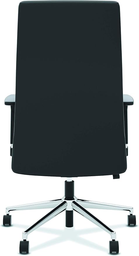HON basyx Executive Leather Chair - High-Back Office Chair for Computer Desk, Black (HVL108)