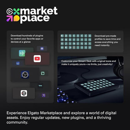 Elgato Stream Deck XL Advanced Studio Controller, 32 Keys | Instantly trigger unlimited actions, Powerful integrations, Visual feedback, Custom icon packs, Works with Mac and PC