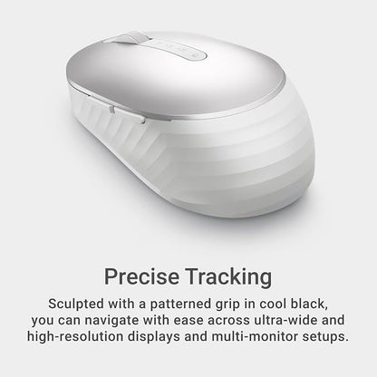 Dell Premier Rechargeable Wireless Mouse - MS7421W - Silver - Wireless, 7 Buttons, Adjustable at 1000, 1600 (default), 2400 and 4000, Six Months of Battery Life