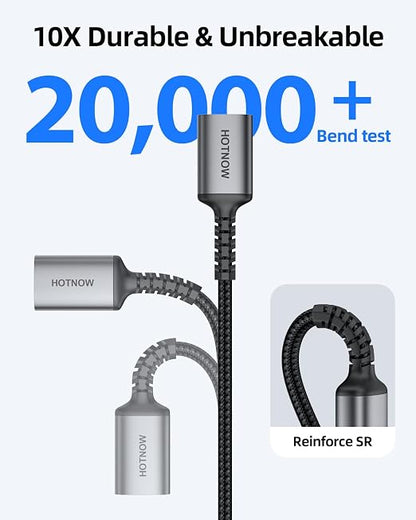 USB 3.0 Extension Cable [3FT 2Pack] Nylon Braided USB A-Male to A-Female Extender Compatible with Webcam, Camera, Hub, Mouse, Keyboard, Hard Drive, Headset,Gamepad, Printer, Memory Disk.