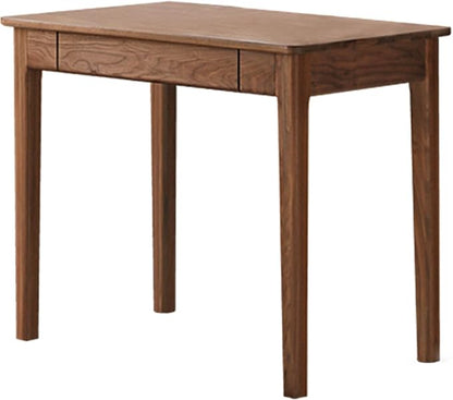 Mid-Century Modern Walnut Desk, Solid Wood Desk, Computer Desk with Drawers, Writing Desk for Study, Bedroom, Work 39.37" W