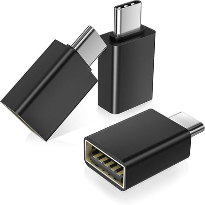 Basesailor USB C to USB Adapter 3Pack,USB C Male to USBA 3.0 Female Adapter,Type C Thunderbolt 4 OTG Converter for Apple MacBook Pro,iPad Air,Microsoft Surface Go,Samsung Galaxy S26,iPhone 17 17e 16