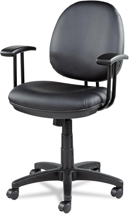Alera IN4819 Interval Series Swivel/Tilt Task Chair, Leather, Black
