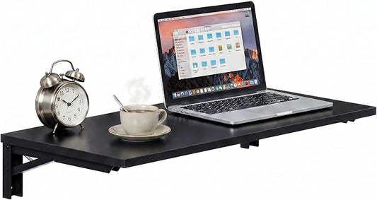 Need Wall Mounted Desk - Heavy Duty Folding Work Table Length 36" Width 20"/Small Space Hanging Desk Perfect Addition to Home/Office/Kitchen & Dining Room AC15CB(9050)