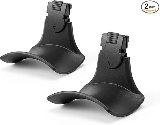 Fabric Wall Headphone Stand for Office, Cubicle Headphone Holder for Work Decor, Space-Saving Hanger Cubicle Accessories for Women Men Desk Organizer, Black (2 Pack)