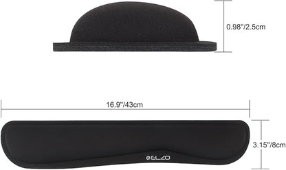 ELZO Keyboard Wrist Rest Pad Support with 65D High-Density Thicken Memory Foam Padding, Ergonomic Design Computer Rest Pad Desk Wrist Mat, Non-Slip Rubber Base Office Laptop