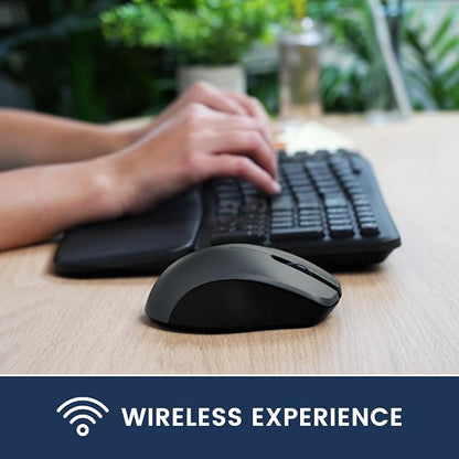 Perixx PERIMICE-821IB Wireless Bluetooth Mouse - Silent Click - Ergonomic Design - Iron Black