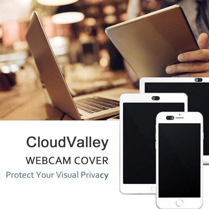 CloudValley Laptop Camera Cover Slide, Metal 0.023 Inch Ultra-Thin, 2 Pack | Web Webcam Cover for MacBook Pro / Air, Laptop, iMac, iPad, iPhone 8/7, PC Accessories, Privacy Protection, Black & White