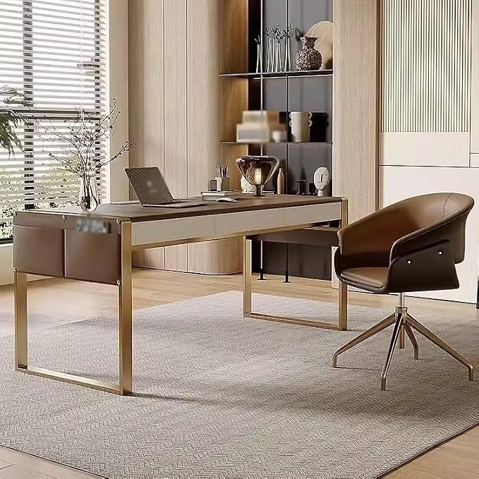 JITUIHOM Office Desk Minimalist Desk, Light Luxury, Modern Home Study, Writing, Computer, Company Boss Office(120 * 60 * 75cm)