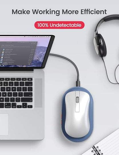 Vaydeer Ultra Slim Mouse Mover, Air 3 Mouse Jiggler with Adjustable Interval Timer, Undetectable & Noiseless, Simulates Realistic Movement, Driver-Free Shaker for Keeping The PC Active (Dark Green)
