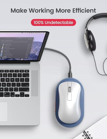 Vaydeer Ultra Slim Mouse Mover, Air 3 Mouse Jiggler with Adjustable Interval Timer, Undetectable & Noiseless, Simulates Realistic Movement, Driver-Free Shaker for Keeping The PC Active (Light Purple)