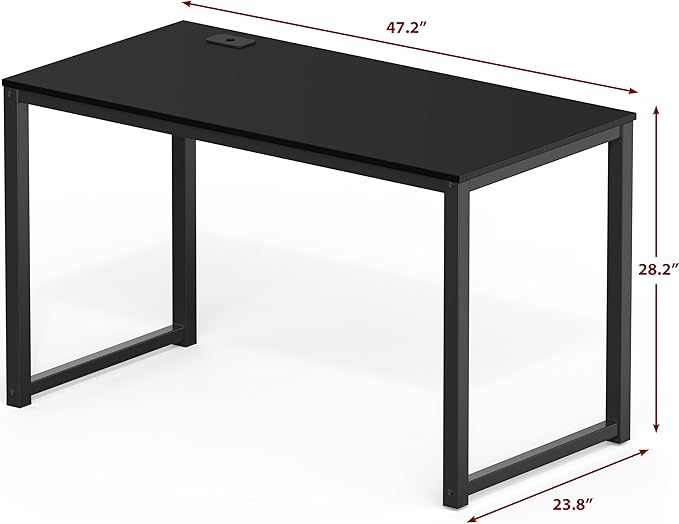SHW 48-Inch Commercial-Grade Office Computer Desk, Black | Commercial-Grade