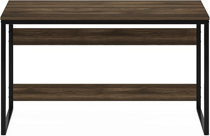 Furinno Moretti Desk, 52 Wide Metal Frame Gaming Desk, Rectangular Computer Desk, Writing Desk, Office Desk for Home Office, Study Room, Dorm, Bedroom, Brown Walnut